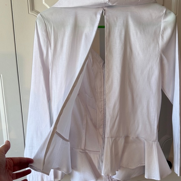 White Ruffled Blouse - Picture 5 of 7